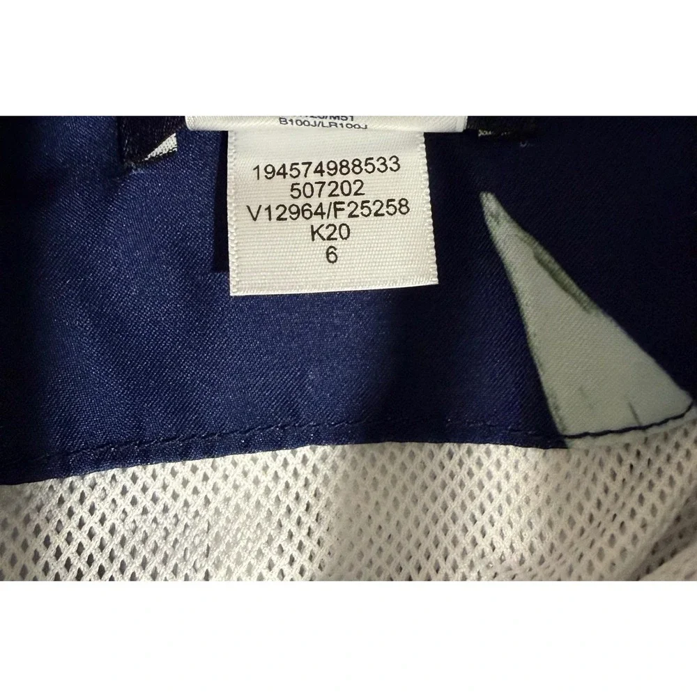 Lands' End Swim Trunks Mens Medium Navy Blue Floral‎ 5 Inch Inseam